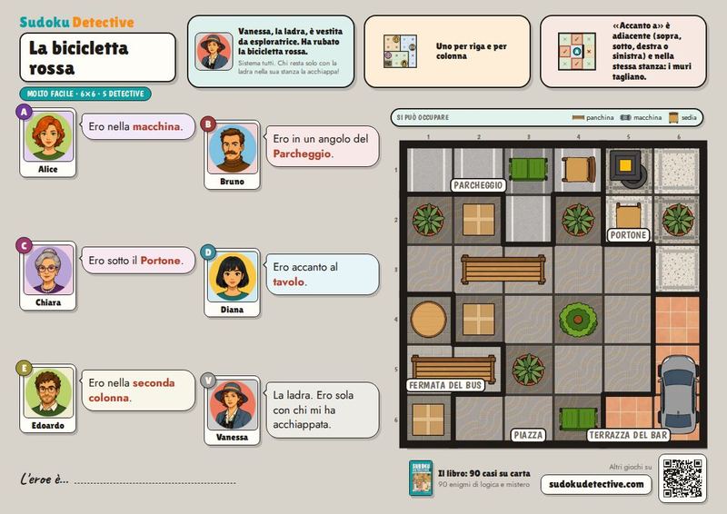 La bicicletta rossa · Sudoku per bambini: casi da detective da giocare e stampare