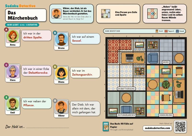 Das Märchenbuch · Sudoku für Kinder: Detektivfälle zum Spielen und Ausdrucken