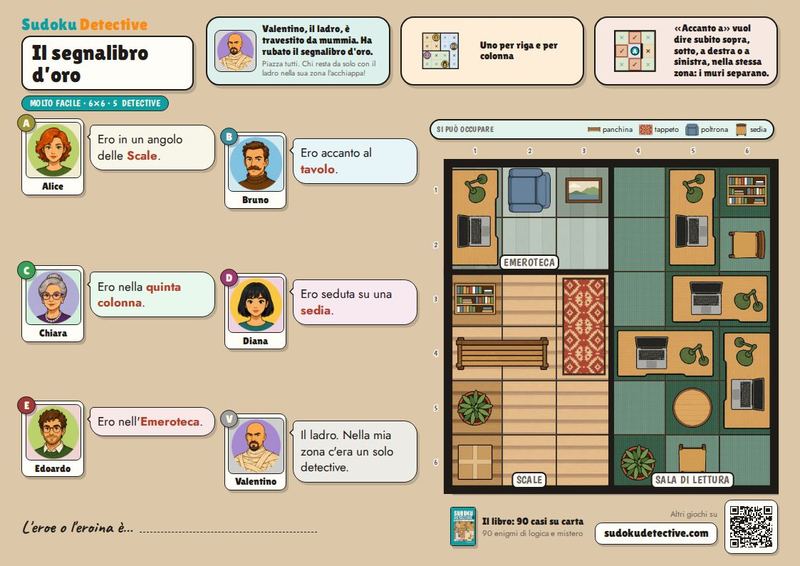 Il segnalibro d'oro · Sudoku per bambini: casi da detective da giocare e stampare