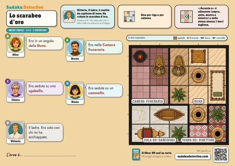 Lo scarabeo d'oro · Sudoku per bambini: casi da detective da giocare e stampare
