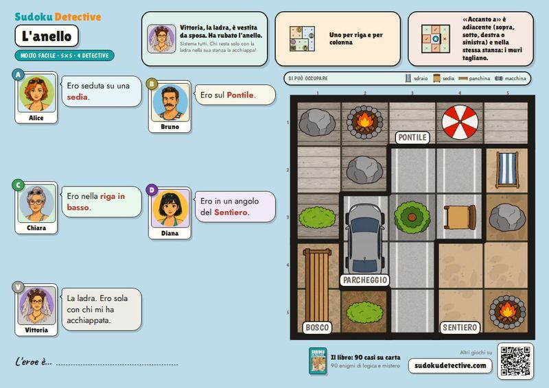 L'anello · Sudoku per bambini: casi da detective da giocare e stampare