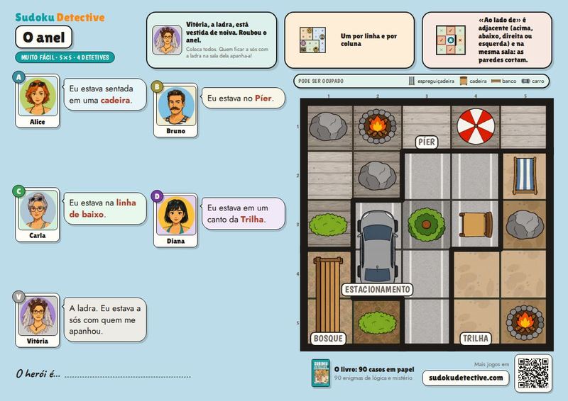 O anel · Sudoku para crianças: casos de detetive para jogar e imprimir
