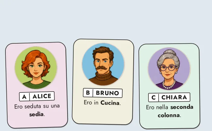 Le carte del caso 1