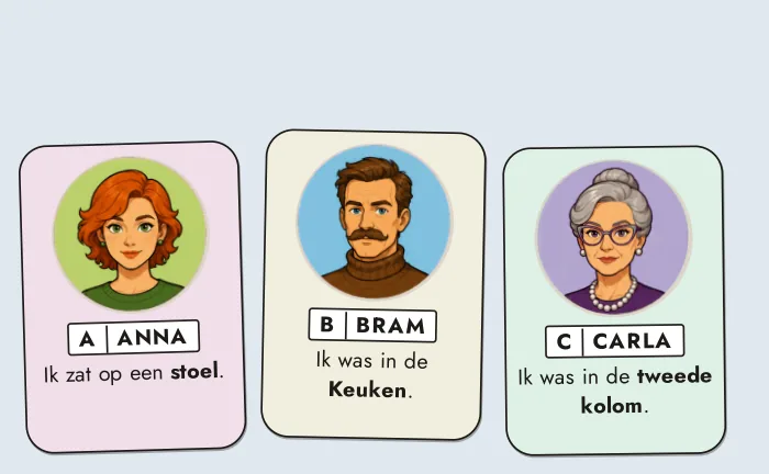 De kaarten van zaak 1