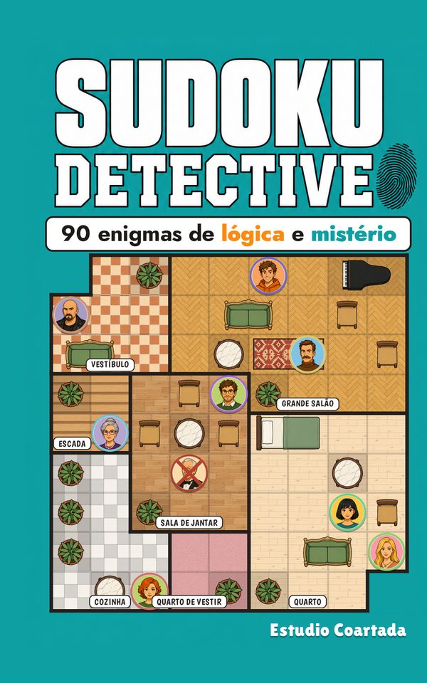 Sudoku Detective · 90 enigmas de lógica e mistério