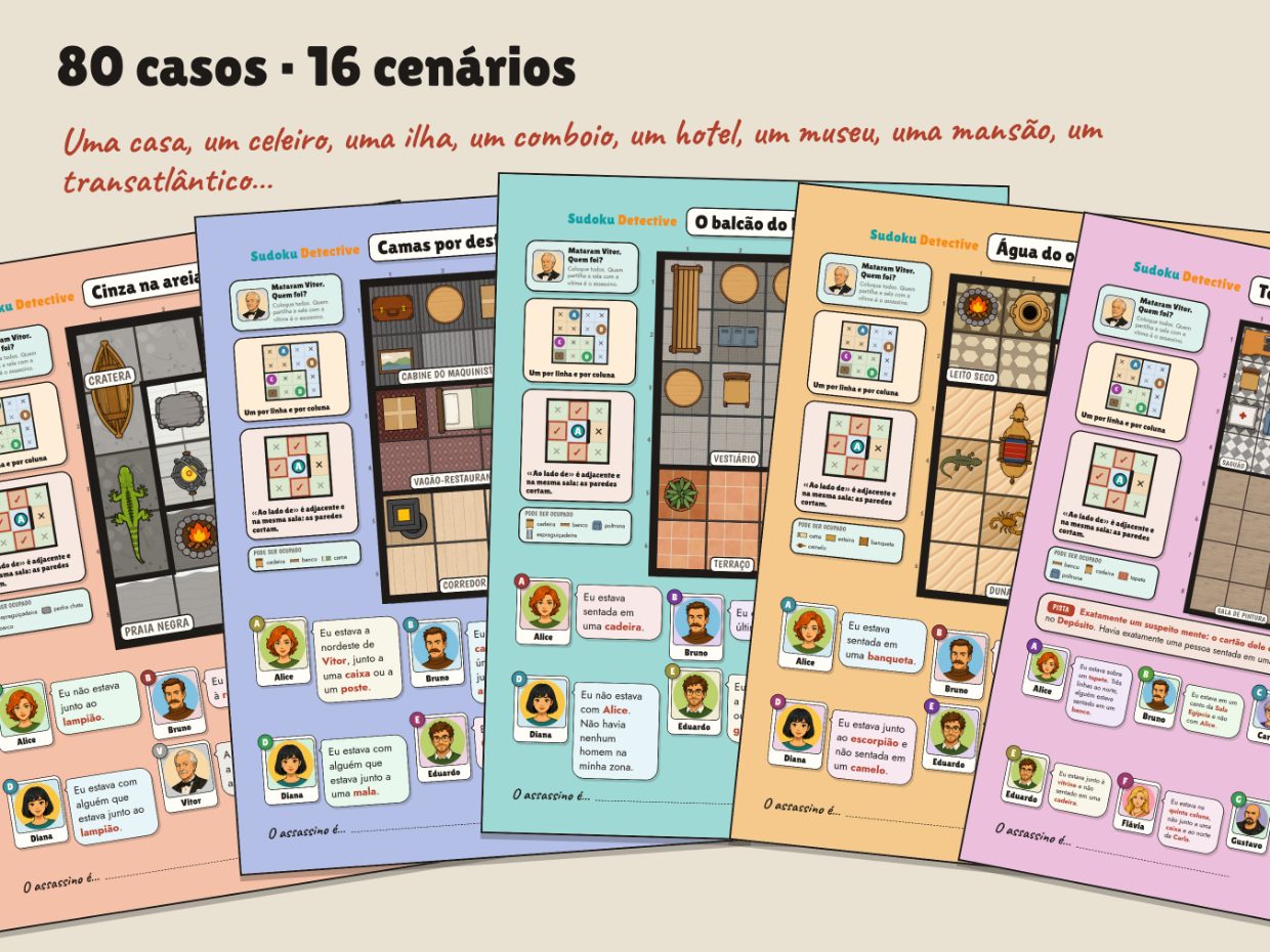 O pack de 80 casos · 80 casos · 104 páginas